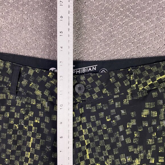 Vans Vanphibian Series Board Shorts Men's 36 Black Green Yellow Swim Hybrid - Picture 12 of 15